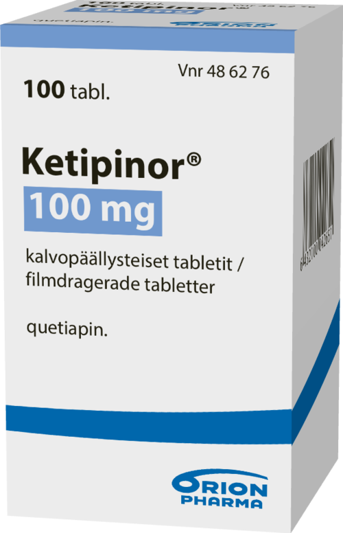 KETIPINOR 100 mg tabletti, kalvopäällysteinen 1 x 100 kpl