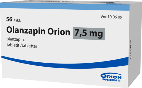 OLANZAPIN ORION 7,5 mg tabletti 1 x 56 fol