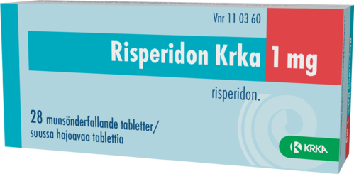 RISPERIDON KRKA 1 mg tabletti, suussa hajoava 1 x 28 fol