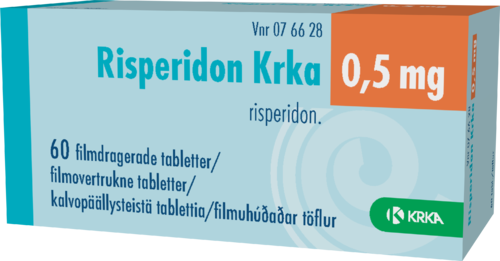 RISPERIDON KRKA 0,5 mg tabletti, kalvopäällysteinen 1 x 60 fol