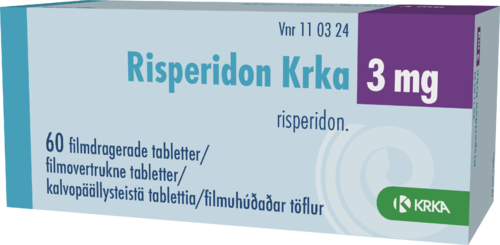 RISPERIDON KRKA 3 mg tabletti, kalvopäällysteinen 1 x 60 fol