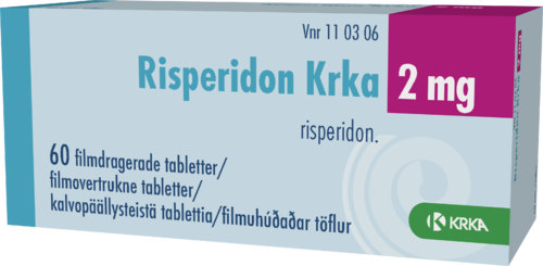 RISPERIDON KRKA 2 mg tabletti, kalvopäällysteinen 1 x 60 fol