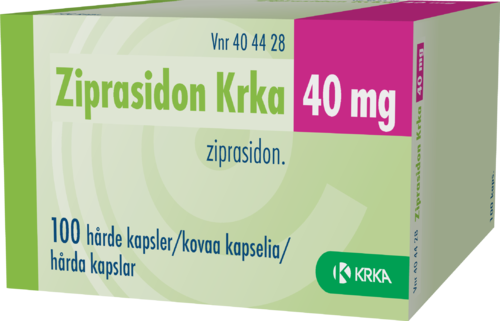 ZIPRASIDON KRKA 40 mg kapseli, kova 1 x 100 fol