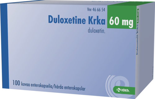 DULOXETINE KRKA 60 mg enterokapseli, kova 1 x 100 fol