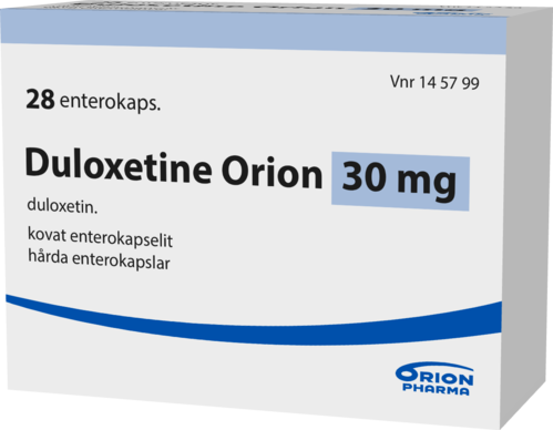 DULOXETINE ORION 30 mg enterokapseli, kova 1 x 28 fol