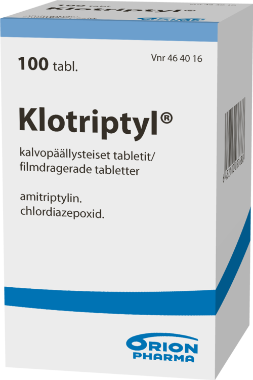 KLOTRIPTYL 10,8/10 mg tabletti, kalvopäällysteinen 1 x 100 kpl