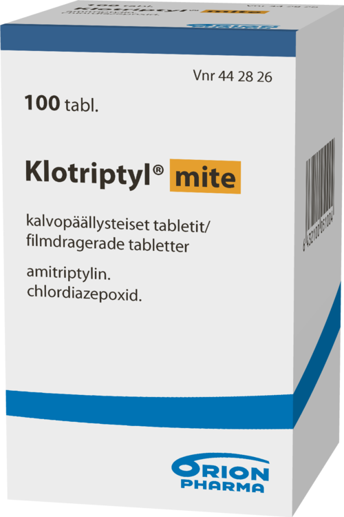 KLOTRIPTYL MITE 12,5/5 mg tabletti, kalvopäällysteinen 1 x 100 kpl