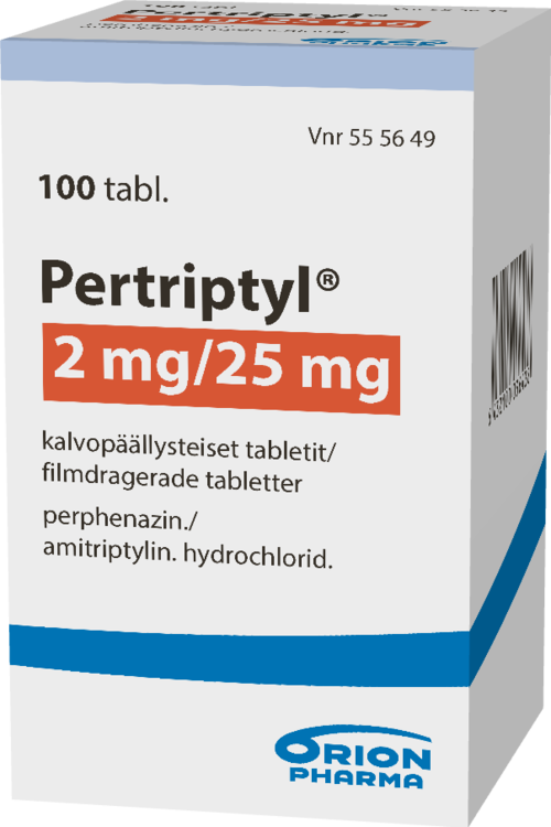PERTRIPTYL 2/25 mg tabletti, kalvopäällysteinen 1 x 100 kpl