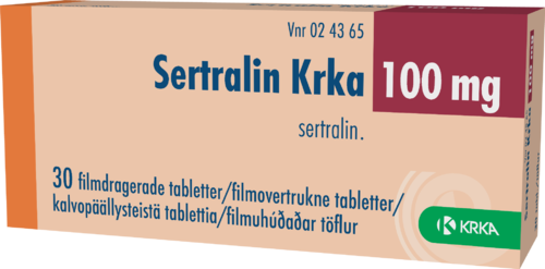 SERTRALIN KRKA 100 mg tabletti, kalvopäällysteinen 1 x 30 fol