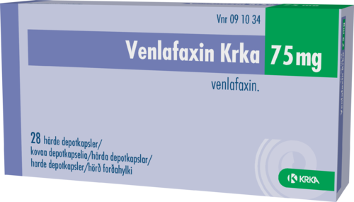 VENLAFAXIN KRKA 75 mg depotkapseli, kova 1 x 28 fol