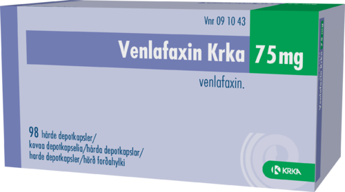 VENLAFAXIN KRKA 75 mg depotkapseli, kova 1 x 98 fol
