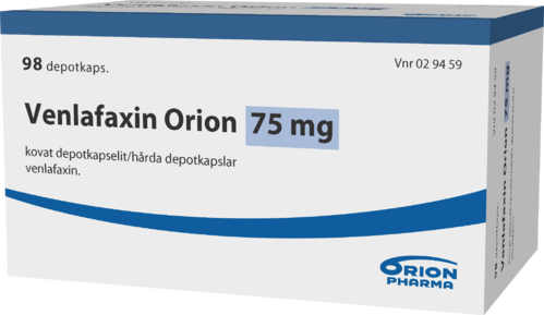 VENLAFAXIN ORION 75 mg depotkapseli, kova 1 x 98 fol
