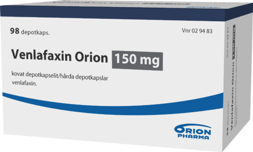 VENLAFAXIN ORION 150 mg depotkapseli, kova 1 x 98 fol