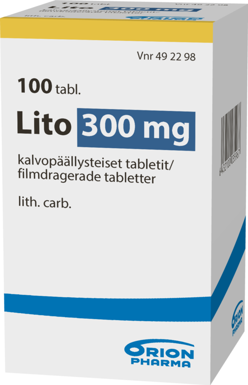 LITO 300 mg tabletti, kalvopäällysteinen 1 x 100 kpl