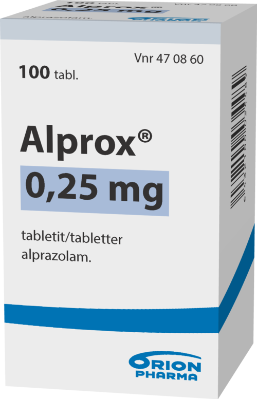 ALPROX 0,25 mg tabletti 1 x 100 kpl
