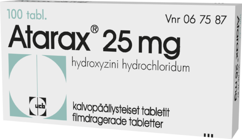 ATARAX 25 mg tabletti, kalvopäällysteinen 1 x 100 fol