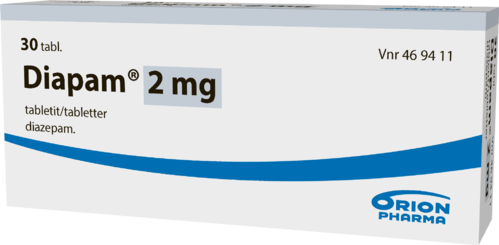 DIAPAM 2 mg tabletti 1 x 30 fol