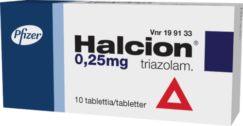 HALCION 0,25 mg tabletti 1 x 10 fol