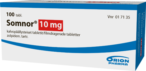 SOMNOR 10 mg tabletti, kalvopäällysteinen 1 x 100 fol