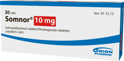 SOMNOR 10 mg tabletti, kalvopäällysteinen 1 x 20 fol