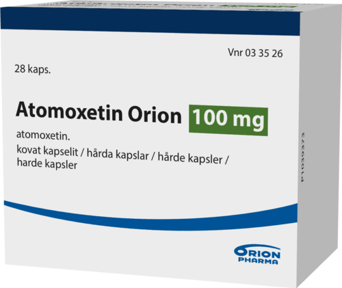 ATOMOXETIN ORION 100 mg kapseli, kova 1 x 28 fol