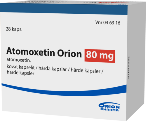 ATOMOXETIN ORION 80 mg kapseli, kova 1 x 28 fol