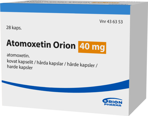ATOMOXETIN ORION 40 mg kapseli, kova 1 x 28 fol