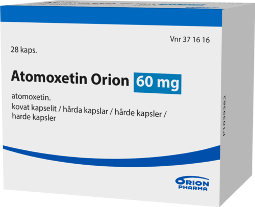 ATOMOXETIN ORION 60 mg kapseli, kova 1 x 28 fol