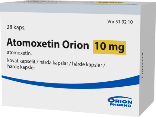 ATOMOXETIN ORION 10 mg kapseli, kova 1 x 28 fol