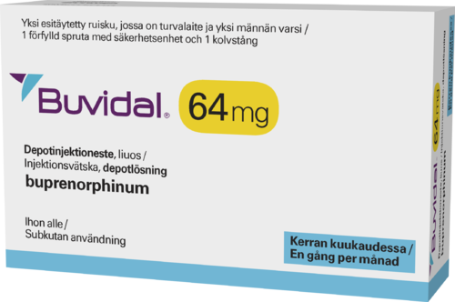 BUVIDAL 64 mg depotinjektioneste, liuos 1 x 1 kpl