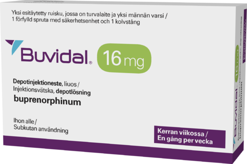 BUVIDAL 16 mg depotinjektioneste, liuos 1 x 1 kpl