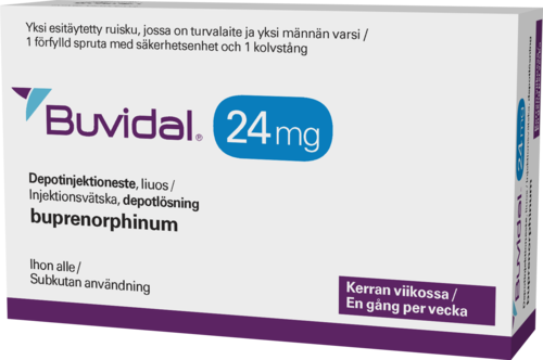 BUVIDAL 24 mg depotinjektioneste, liuos 1 x 1 kpl