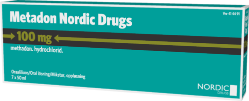 METADON NORDIC DRUGS 100 mg oraaliliuos 7 x 50 ml