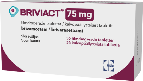 BRIVIACT 75 mg tabletti, kalvopäällysteinen 1 x 56 fol