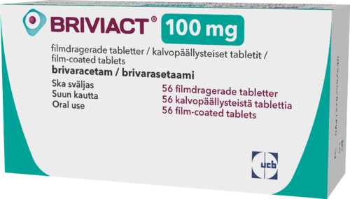 BRIVIACT 100 mg tabletti, kalvopäällysteinen 1 x 56 fol
