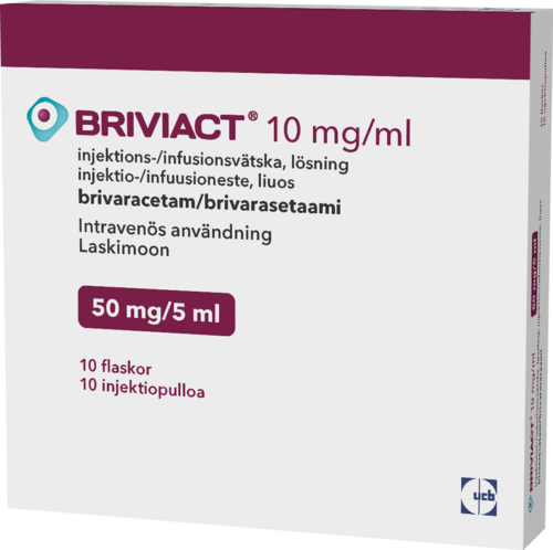 BRIVIACT 10 mg/ml injektio-/infuusioneste, liuos 10 x 5 ml
