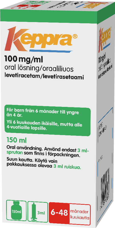 KEPPRA 100 mg/ml oraaliliuos 1 x 150 ml