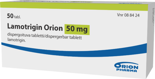 LAMOTRIGIN ORION 50 mg dispergoituva tabletti 1 x 50 fol