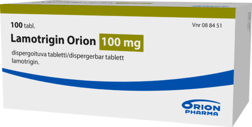 LAMOTRIGIN ORION 100 mg dispergoituva tabletti 1 x 100 fol