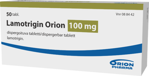 LAMOTRIGIN ORION 100 mg dispergoituva tabletti 1 x 50 fol