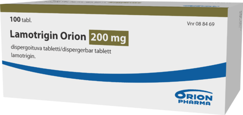 LAMOTRIGIN ORION 200 mg dispergoituva tabletti 1 x 100 fol