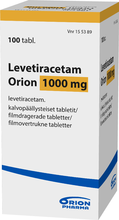 LEVETIRACETAM ORION 1000 mg tabletti, kalvopäällysteinen 1 x 100 kpl