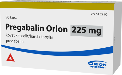 PREGABALIN ORION 225 mg kapseli, kova 1 x 56 fol