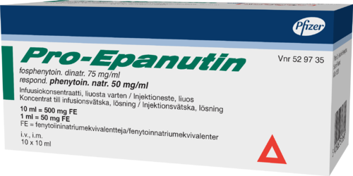 PRO-EPANUTIN 75 mg/ml infuusiokonsentraatti, liuosta varten/injektioneste, liuos 10 x 10 ml