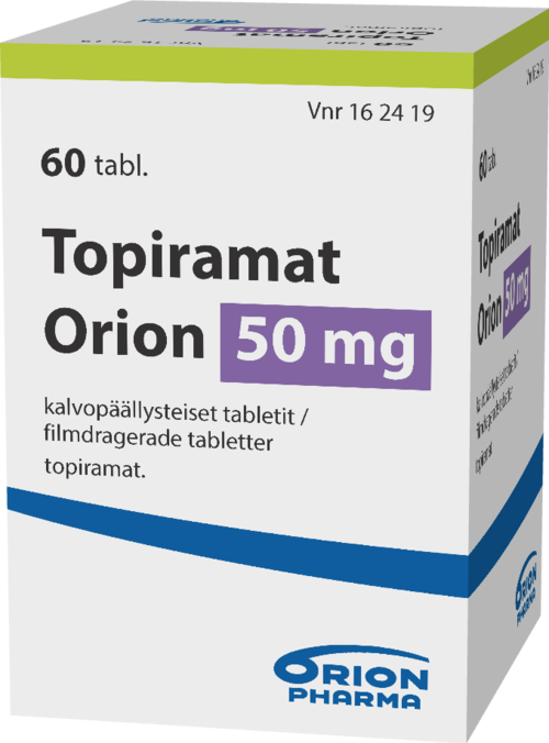 TOPIRAMAT ORION 50 mg tabletti, kalvopäällysteinen 1 x 60 kpl