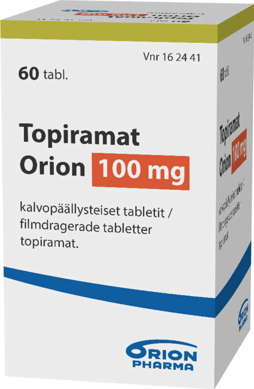 TOPIRAMAT ORION 100 mg tabletti, kalvopäällysteinen 1 x 60 kpl
