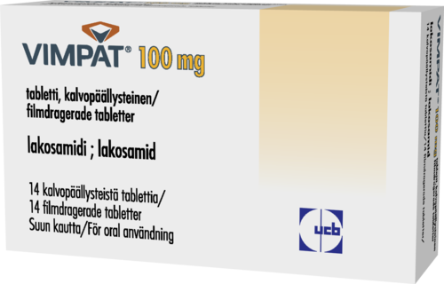 VIMPAT 100 mg tabletti, kalvopäällysteinen 1 x 14 fol
