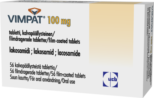 VIMPAT 100 mg tabletti, kalvopäällysteinen 1 x 56 fol