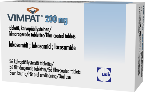 VIMPAT 200 mg tabletti, kalvopäällysteinen 1 x 56 fol
