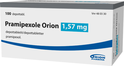 PRAMIPEXOLE ORION 1,57 mg depottabletti 1 x 100 fol